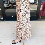 Cheetah Satin Midi Skirt-410 Shorts/Skirts-SKIES ARE BLUE-July & June Women's Fashion Boutique Located in San Antonio, Texas