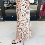 Cheetah Satin Midi Skirt-410 Shorts/Skirts-SKIES ARE BLUE-July & June Women's Fashion Boutique Located in San Antonio, Texas