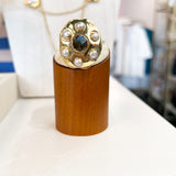 Easton Elle - Globe Center Labradorite and Pearl Ring-110 Jewelry & Hair-Easton Elle-July & June Women's Fashion Boutique Located in San Antonio, Texas