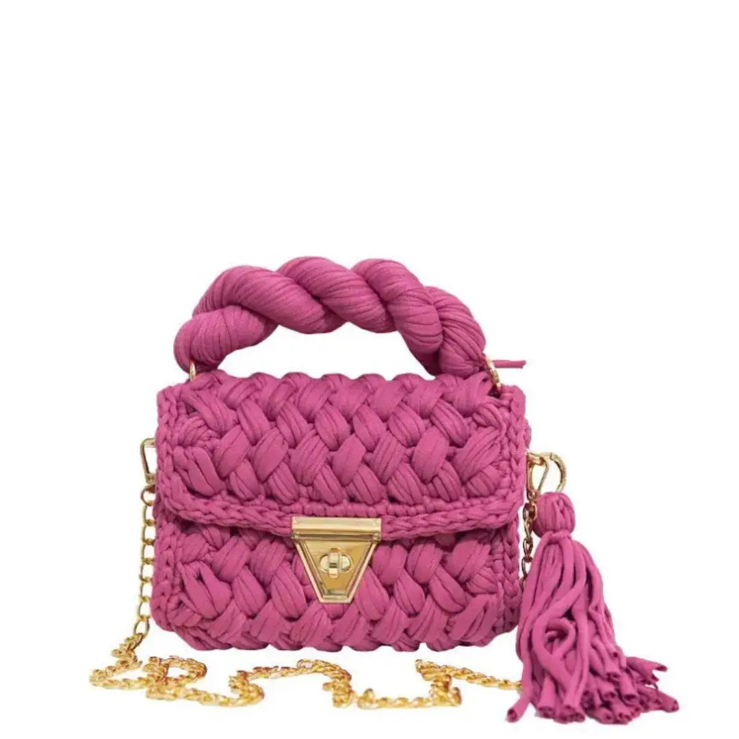 Montego Woven Purse - Pink-110 Jewelry & Hair-Accessory Concierge-July & June Women's Fashion Boutique Located in San Antonio, Texas
