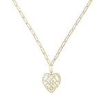 Natalie Wood - Adorned Heart Necklace in Gold-110 Jewelry & Hair-Natalie Wood-July & June Women's Fashion Boutique Located in San Antonio, Texas