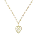 Natalie Wood - Adorned Heart Necklace in Gold-110 Jewelry & Hair-Natalie Wood-July & June Women's Fashion Boutique Located in San Antonio, Texas