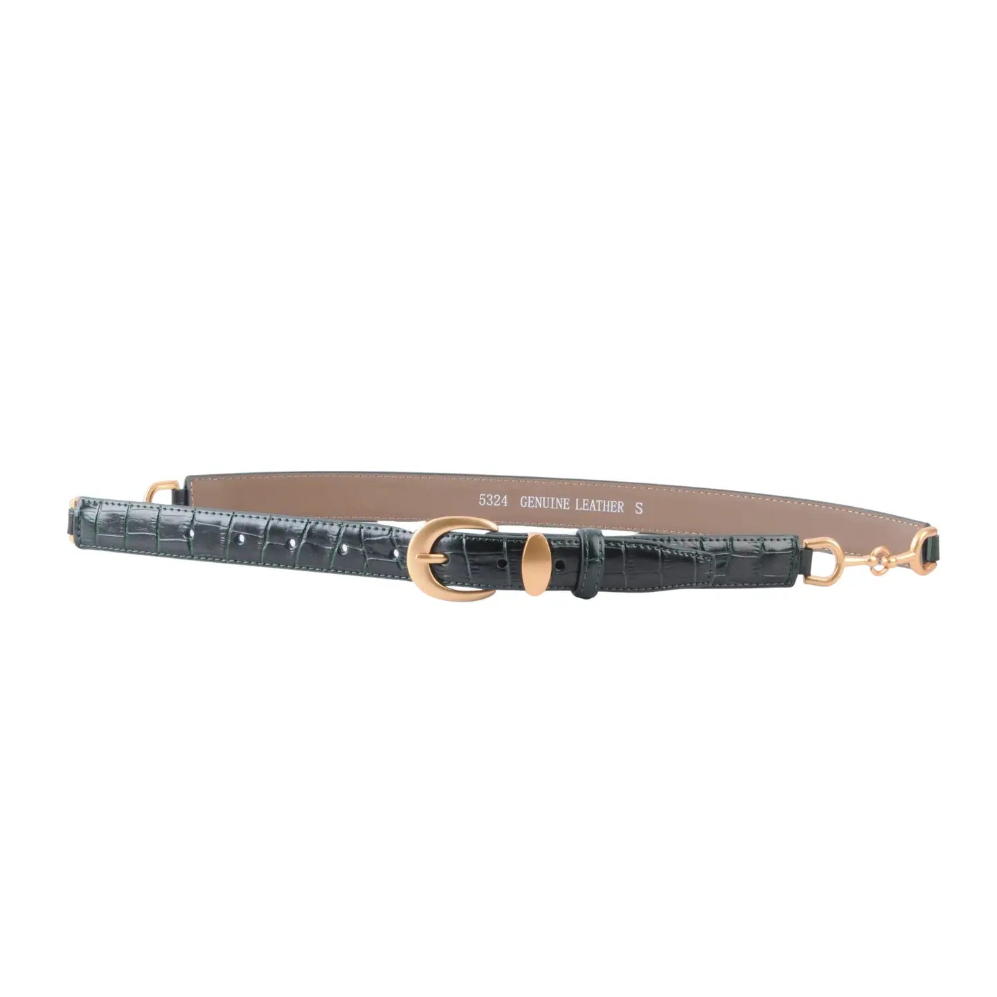 Skinny Croco Belt - Forrest-130 ACCESSORIES-Most Wanted USA-July & June Women's Fashion Boutique Located in San Antonio, Texas