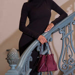 Laguna Mini Suede Top Handle Bag - Burgundy-130 Accessories-MELIE BIANCO-July & June Women's Fashion Boutique Located in San Antonio, Texas