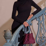 Laguna Mini Suede Top Handle Bag - Burgundy-130 Accessories-MELIE BIANCO-July & June Women's Fashion Boutique Located in San Antonio, Texas