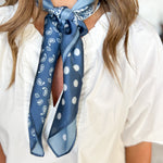 Paisley Square Scarf - Blue-130 ACCESSORIES-SHIRALEAH-July & June Women's Fashion Boutique Located in San Antonio, Texas