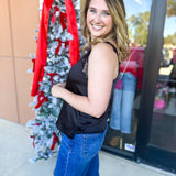 Satin Chic Cami - Black-200 Fashion Blouses-SKIES ARE BLUE-July & June Women's Fashion Boutique Located in San Antonio, Texas