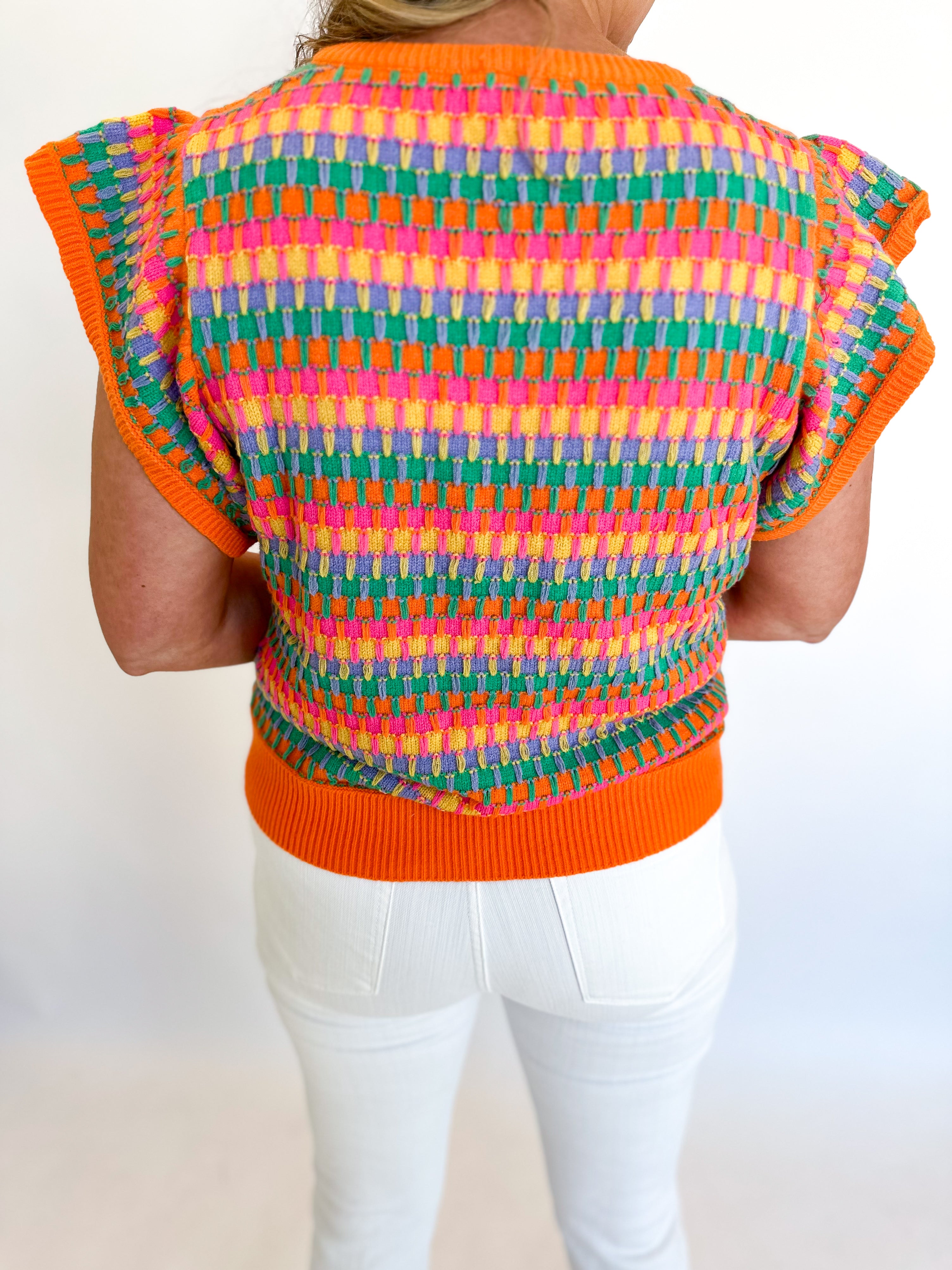 Sunburst Knit Blouse - THML-230 Sweaters/Cardis-THML-July & June Women's Fashion Boutique Located in San Antonio, Texas