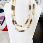 Treasure Jewels - Carmel Candy Bar Chic Necklace-110 Jewelry & Hair-Treasure Jewels-July & June Women's Fashion Boutique Located in San Antonio, Texas