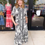 Palm City Midi Dress - Black-500 Midi-ENTRO-July & June Women's Fashion Boutique Located in San Antonio, Texas