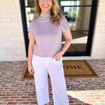 Soft Bloom Everyday Knit Top - Lavender-230 Sweaters/Cardis-ENTRO-July & June Women's Fashion Boutique Located in San Antonio, Texas