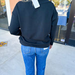 Mary Square - Hazel Long Sleeve - Black-210 Casual Blouses-MARY SQUARE-July & June Women's Fashion Boutique Located in San Antonio, Texas