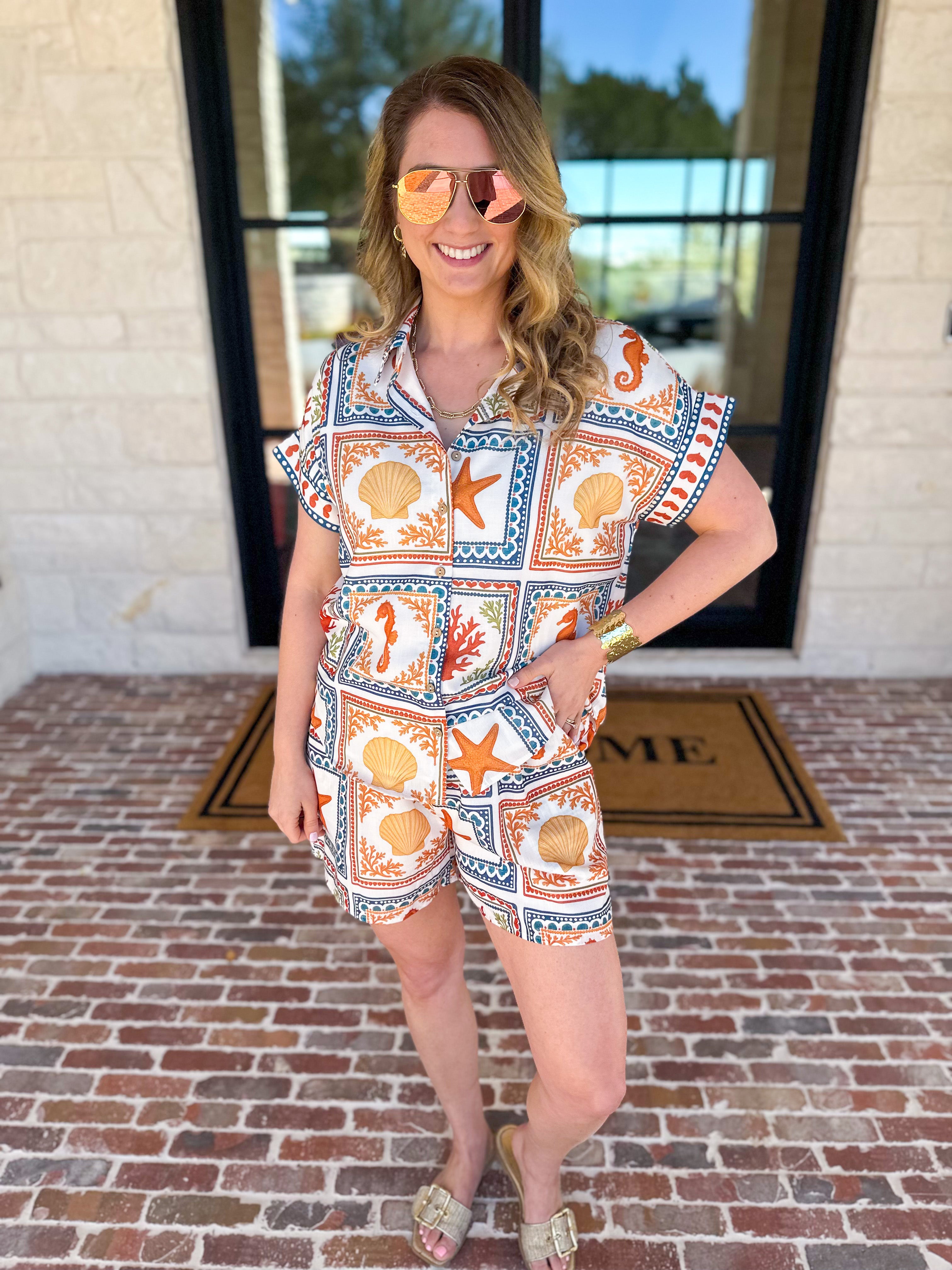 By the Shores Short Set-510 Mini-POLOGRAM-July & June Women's Fashion Boutique Located in San Antonio, Texas