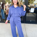 Soft Modal Lounge Pants - Denim Blue-300 Athleisure/Lounge-SKIES ARE BLUE-July & June Women's Fashion Boutique Located in San Antonio, Texas