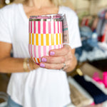 SWIG - Sherbet Stripe Stemless Wine Cup-140 Gifts + Home-SWIG-July & June Women's Fashion Boutique Located in San Antonio, Texas