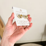 Natalie Wood - Reflection Mini Hoop Earrings - Gold-110 Jewelry & Hair-Natalie Wood-July & June Women's Fashion Boutique Located in San Antonio, Texas