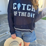 Catch of the Day Open Knit Sweater Top-230 Sweaters/Cardis-SHIRALEAH-July & June Women's Fashion Boutique Located in San Antonio, Texas