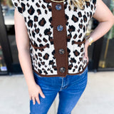 Trendy Cheetah Button Cardigan-230 Sweaters/Cardis-ENTRO-July & June Women's Fashion Boutique Located in San Antonio, Texas