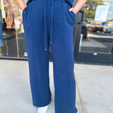 Soft Modal Lounge Pants - Navy - RESTOCK-300 Athleisure/Lounge-SKIES ARE BLUE-July & June Women's Fashion Boutique Located in San Antonio, Texas