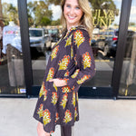 THML - Black Floral Mini Dress-510 Mini-THML-July & June Women's Fashion Boutique Located in San Antonio, Texas