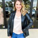 The Girlfriend Blazer-600 Outerwear-SKIES ARE BLUE-July & June Women's Fashion Boutique Located in San Antonio, Texas