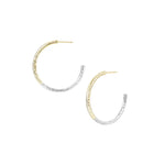 Natalie Wood - Horizon Hoop Earrings in Gold/Silver-110 Jewelry & Hair-Natalie Wood-July & June Women's Fashion Boutique Located in San Antonio, Texas