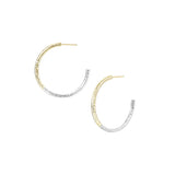 Natalie Wood - Horizon Hoop Earrings in Gold/Silver-110 Jewelry & Hair-Natalie Wood-July & June Women's Fashion Boutique Located in San Antonio, Texas