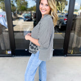 Floral Crochet Oversized Blouse - Black-200 Fashion Blouses-ENTRO-July & June Women's Fashion Boutique Located in San Antonio, Texas