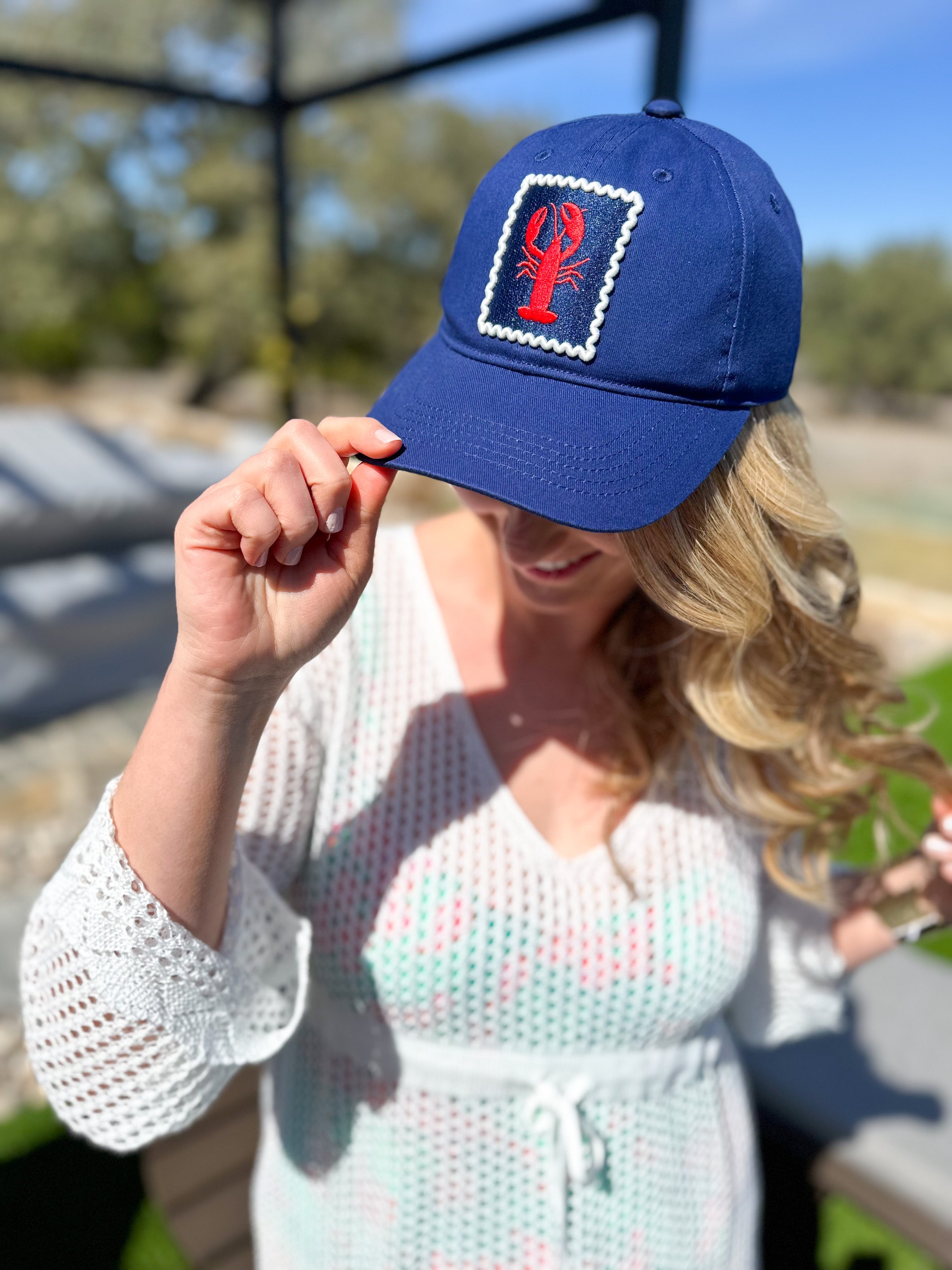 The Lobster Ball Cap-130 ACCESSORIES-SHIRALEAH-July & June Women's Fashion Boutique Located in San Antonio, Texas