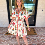 THML - The Elle Floral Mini Dress-510 Mini-THML-July & June Women's Fashion Boutique Located in San Antonio, Texas