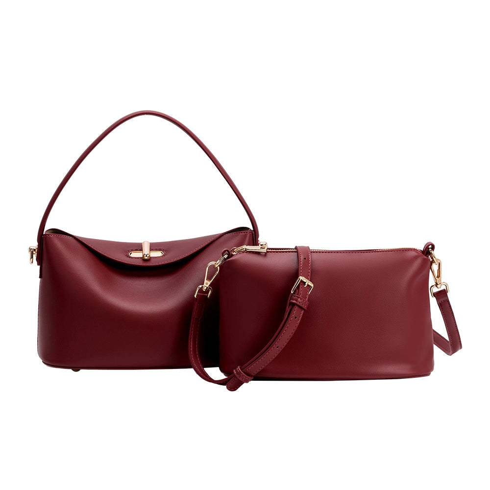Lana Crossbody Hand Bag - Dark Cherry-130 Accessories-MELIE BIANCO-July & June Women's Fashion Boutique Located in San Antonio, Texas