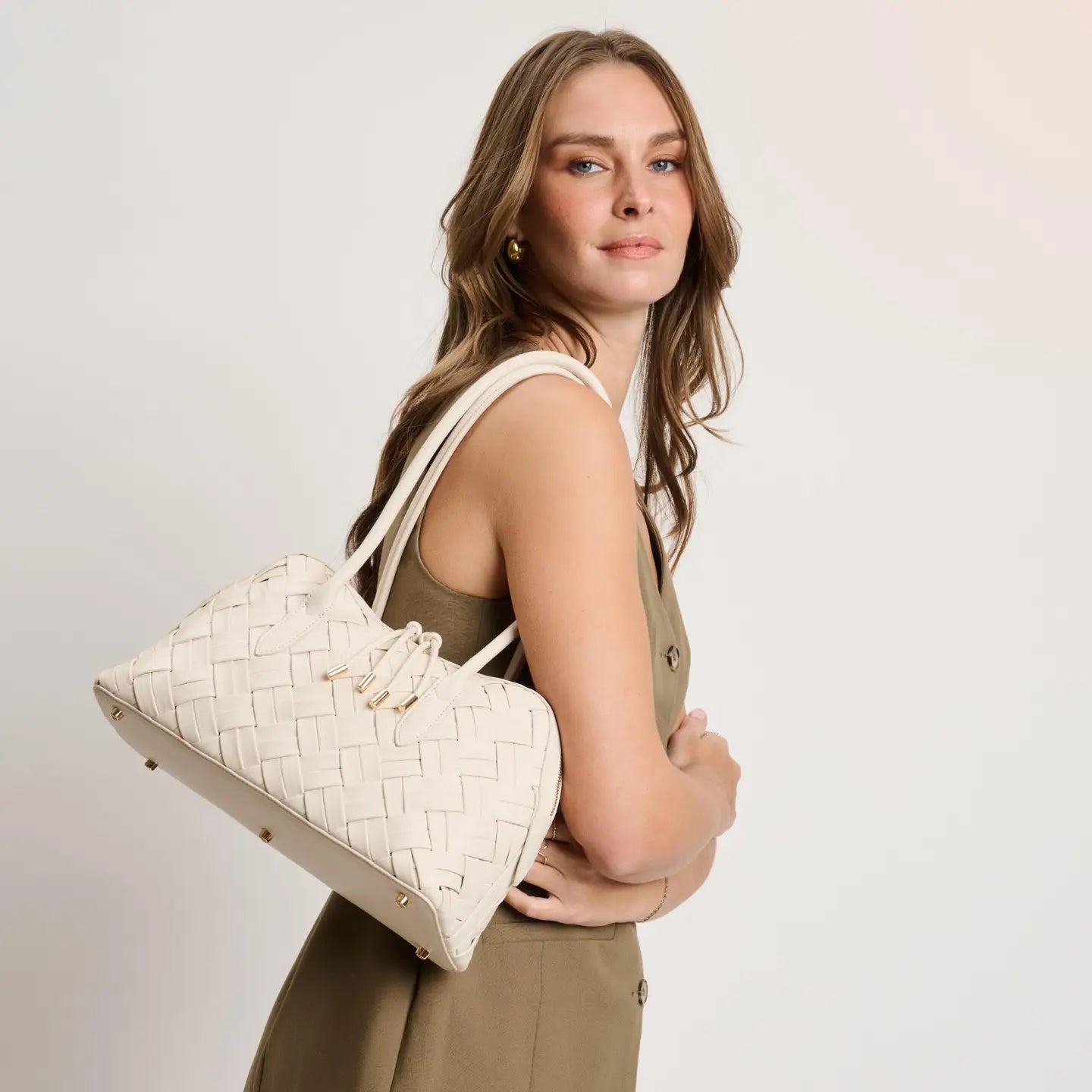 Lotus Shoulder Bag - Oatmilk-130 ACCESSORIES-Moda Luxe-July & June Women's Fashion Boutique Located in San Antonio, Texas