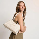 Lotus Shoulder Bag - Oatmilk-130 ACCESSORIES-Moda Luxe-July & June Women's Fashion Boutique Located in San Antonio, Texas