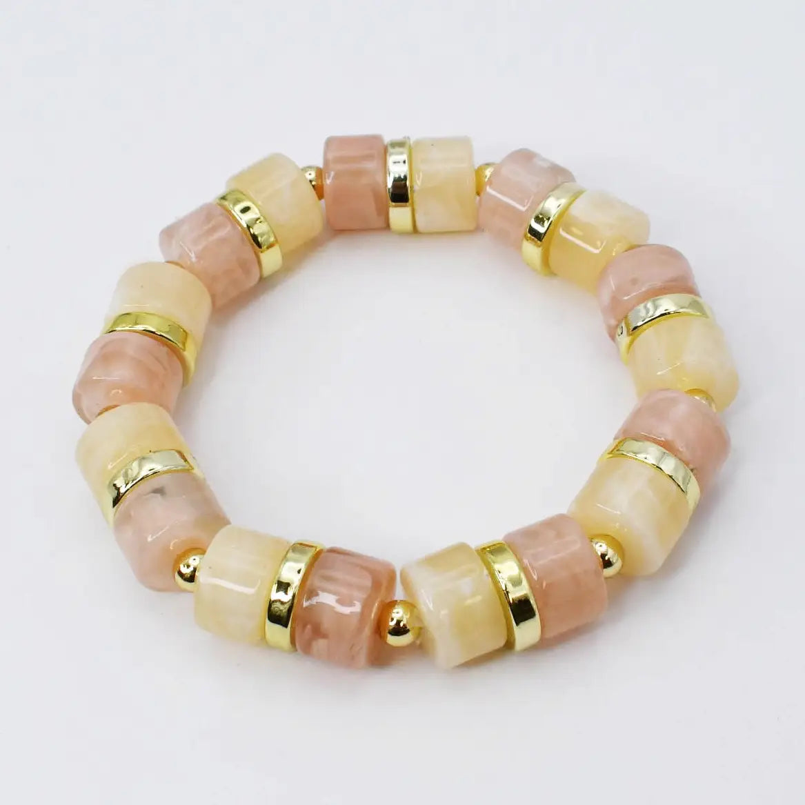 Treasure Jewels - Chic Nude Stone Bracelet-110 Jewelry & Hair-Treasure Jewels-July & June Women's Fashion Boutique Located in San Antonio, Texas