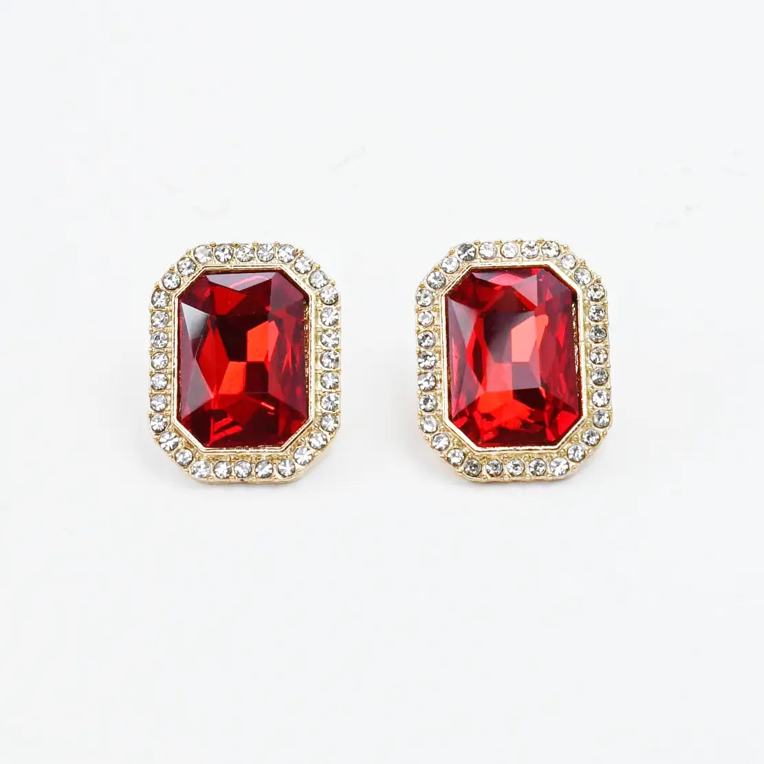 Treasure Jewels - Simply Holiday Stud Earrings - Red-110 Jewelry & Hair-Treasure Jewels-July & June Women's Fashion Boutique Located in San Antonio, Texas