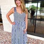 The Harbor Midi Dress - Navy-500 Midi-SKIES ARE BLUE-July & June Women's Fashion Boutique Located in San Antonio, Texas