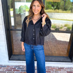 Work to Happy Hour Blouse - Black-200 Fashion Blouses-ENTRO-July & June Women's Fashion Boutique Located in San Antonio, Texas