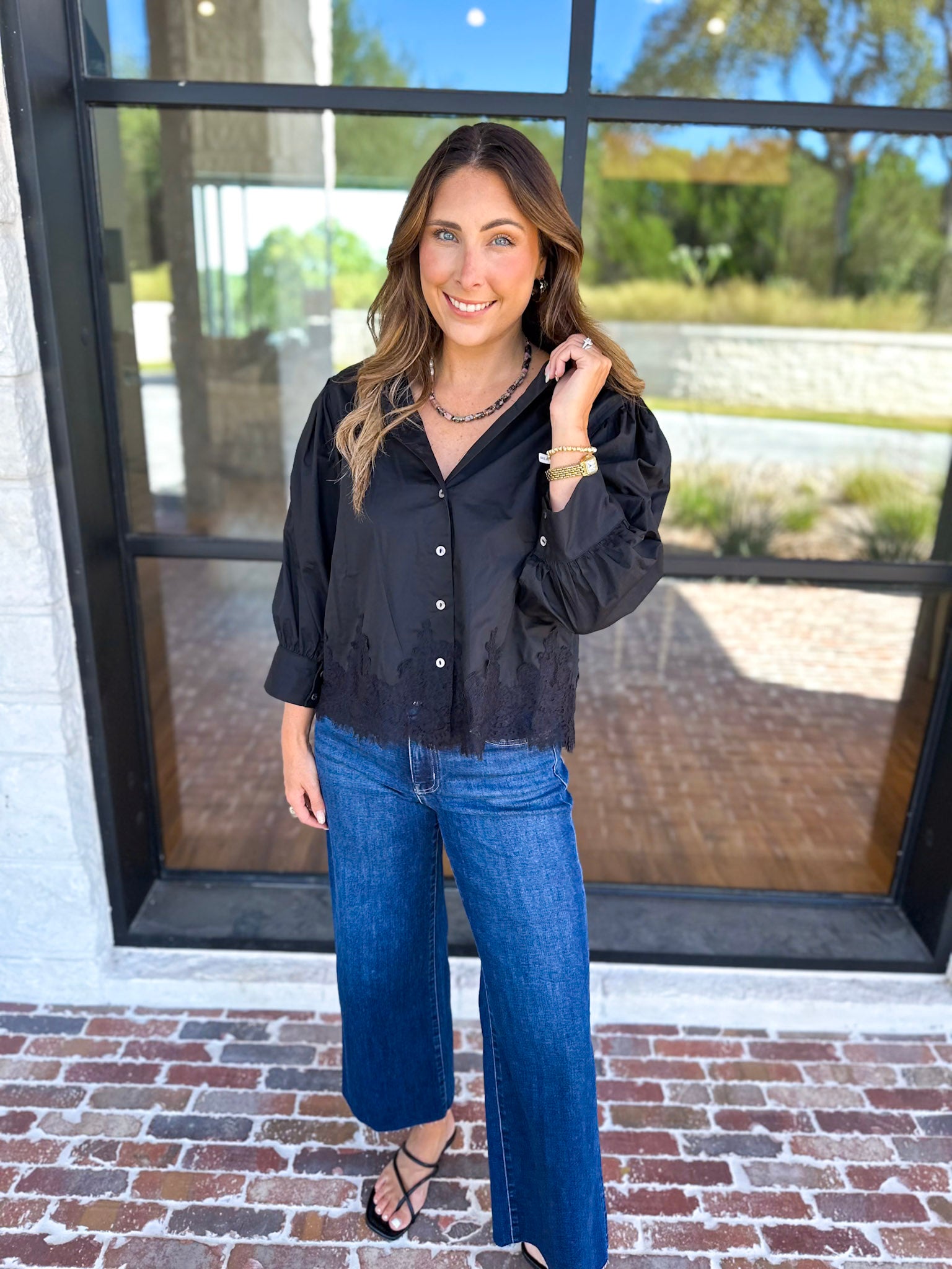 Work to Happy Hour Blouse - Black-200 Fashion Blouses-ENTRO-July & June Women's Fashion Boutique Located in San Antonio, Texas