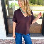 Liverpool - Simplicity Dolman Top - Java-210 Casual Blouses-LIVERPOOL JEANS COMPANY-July & June Women's Fashion Boutique Located in San Antonio, Texas