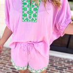 The Cabo Shorts Set - Pink/Green-510 Mini-ENTRO-July & June Women's Fashion Boutique Located in San Antonio, Texas