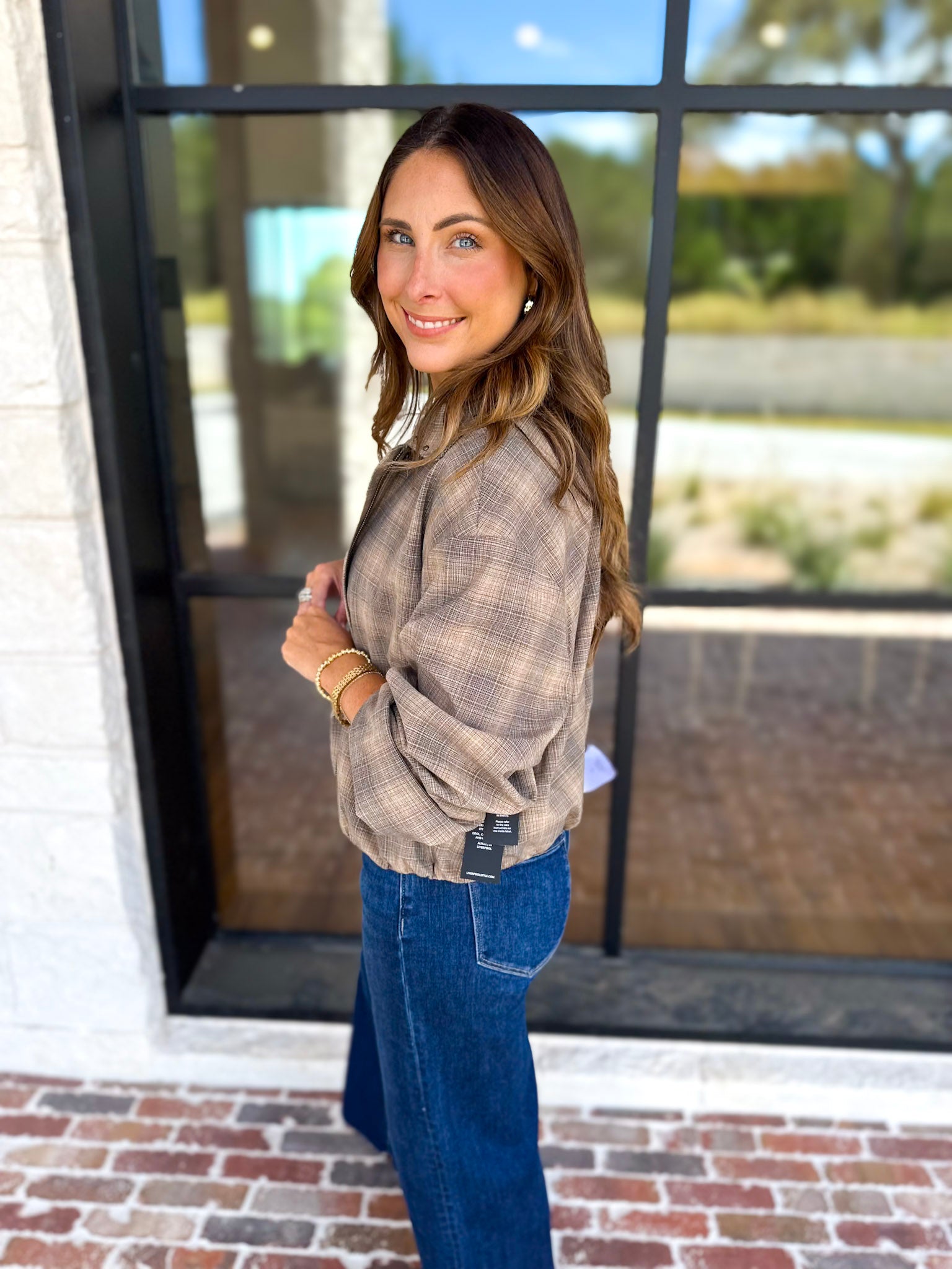 Liverpool - Kensington Bubble Hem Jacket-600 Outerwear-LIVERPOOL JEANS COMPANY-July & June Women's Fashion Boutique Located in San Antonio, Texas