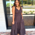 THML - Spotted Together Midi Dress-500 Midi-THML-July & June Women's Fashion Boutique Located in San Antonio, Texas
