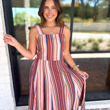 Sunset Evenings Striped Set-500 Midi-TCEC-July & June Women's Fashion Boutique Located in San Antonio, Texas