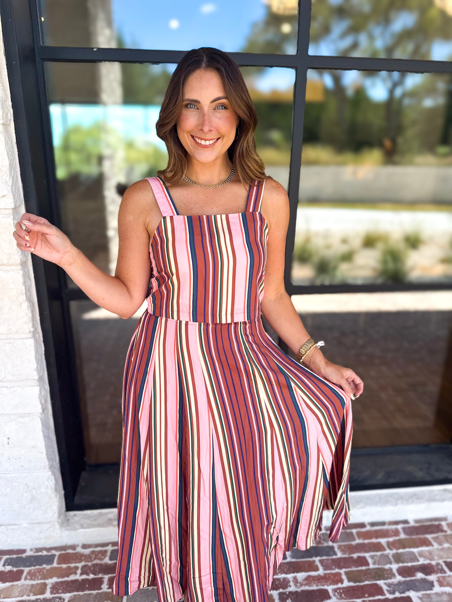 Sunset Evenings Striped Set-500 Midi-TCEC-July & June Women's Fashion Boutique Located in San Antonio, Texas
