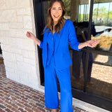 Spring It Girl Trouser - Electric Blue-400 Pants-SKIES ARE BLUE-July & June Women's Fashion Boutique Located in San Antonio, Texas