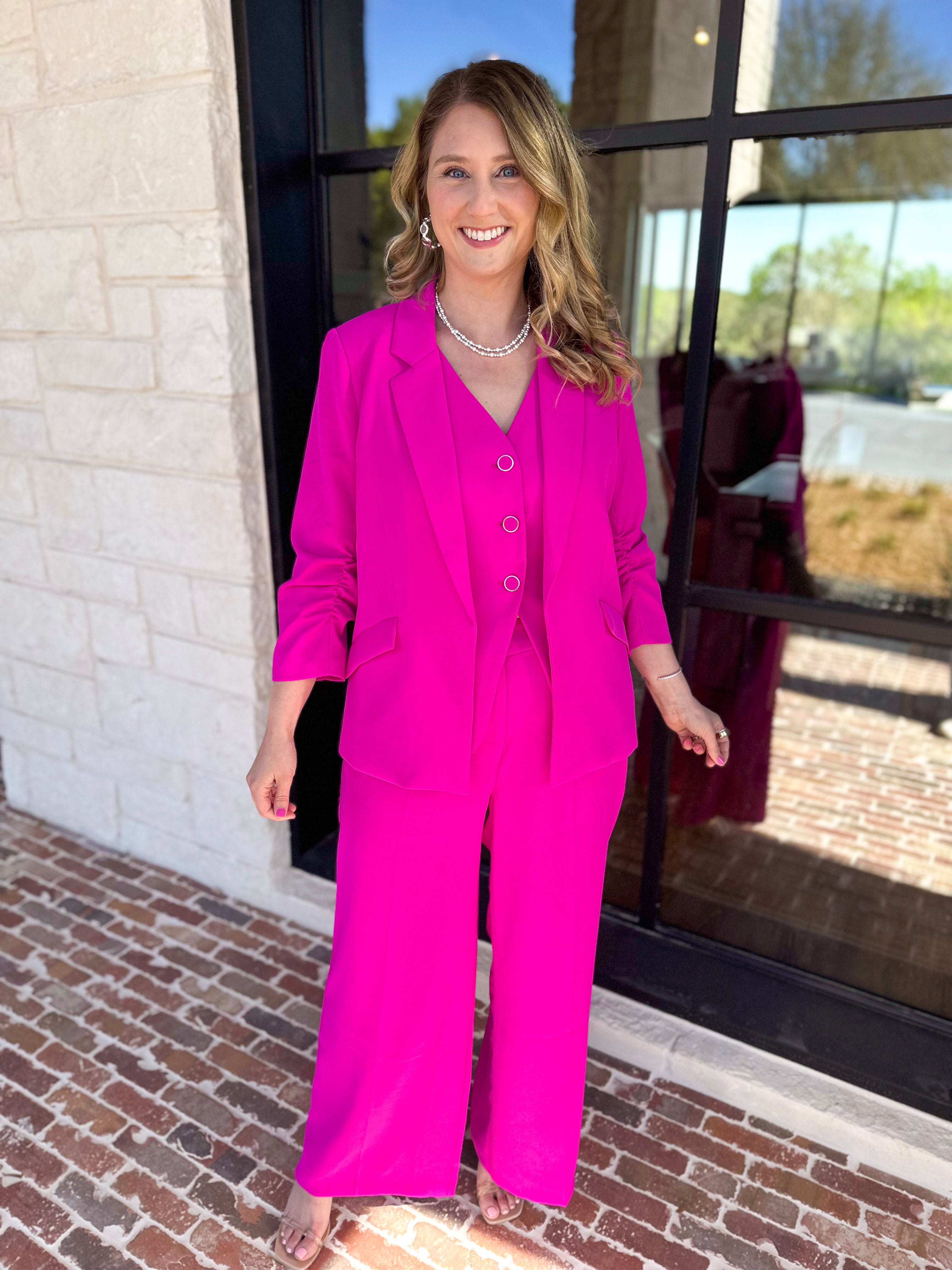 Spring It Girl Trouser - Hot Pink-400 Pants-SKIES ARE BLUE-July & June Women's Fashion Boutique Located in San Antonio, Texas