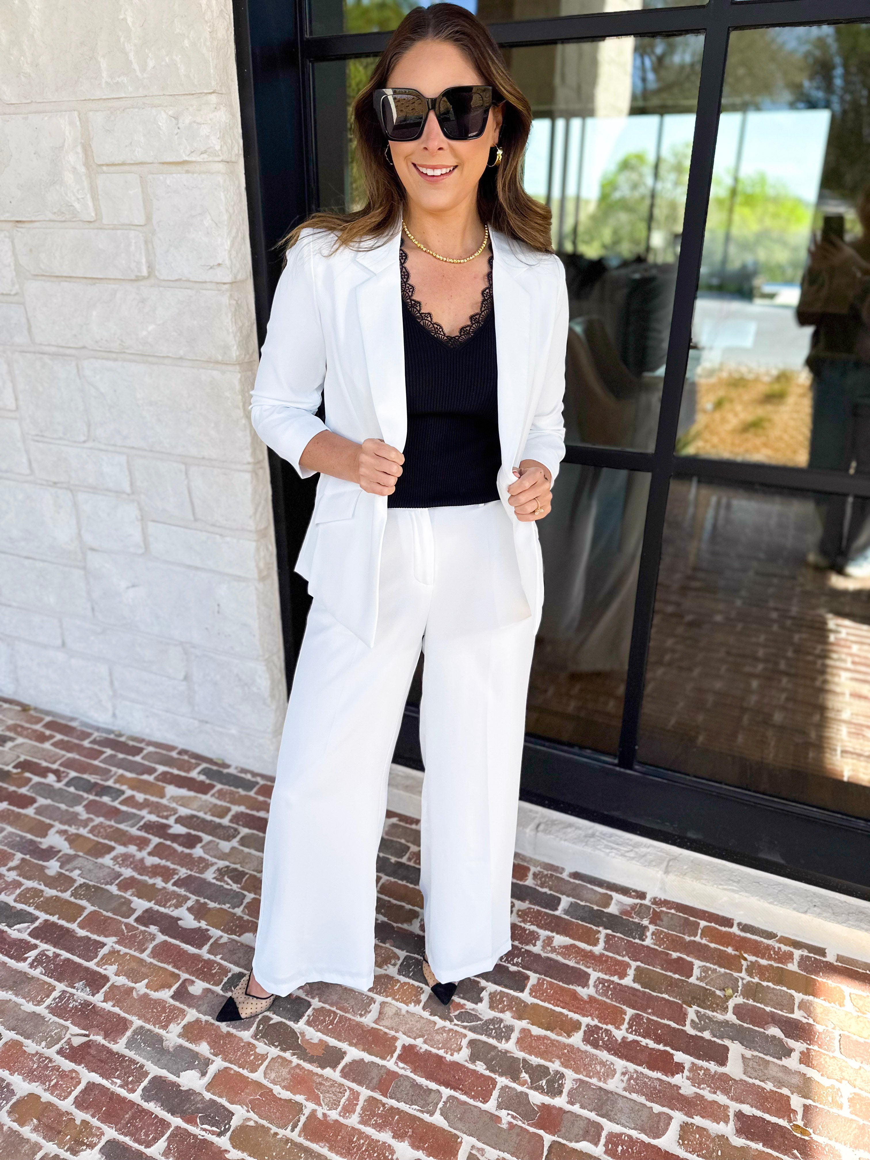 The It Girl Blazer - White-600 Outerwear-SKIES ARE BLUE-July & June Women's Fashion Boutique Located in San Antonio, Texas