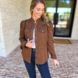Liverpool - City Girl Puff Sleeve Trucker Jacket-600 Outerwear-LIVERPOOL JEANS COMPANY-July & June Women's Fashion Boutique Located in San Antonio, Texas