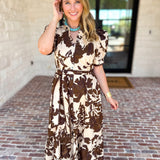 Mocha Magnolia Midi Dress-500 Midi-ENTRO-July & June Women's Fashion Boutique Located in San Antonio, Texas