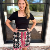 Ribbed Square Neck Knit Top - Black-230 Sweaters/Cardis-ALLIE ROSE-July & June Women's Fashion Boutique Located in San Antonio, Texas